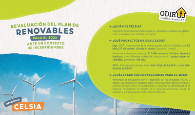 Revaluación del plan de renovables para el 2023 | CELSIA.