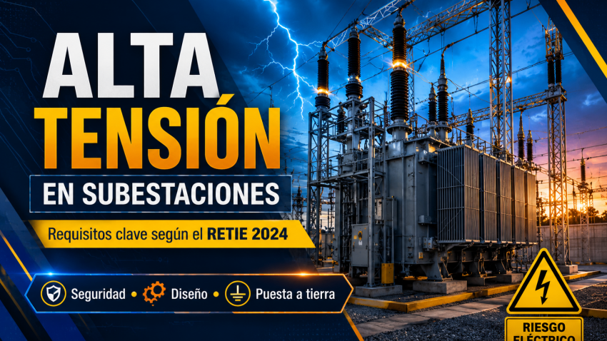 Alta tensión en subestaciones según el RETIE 2024