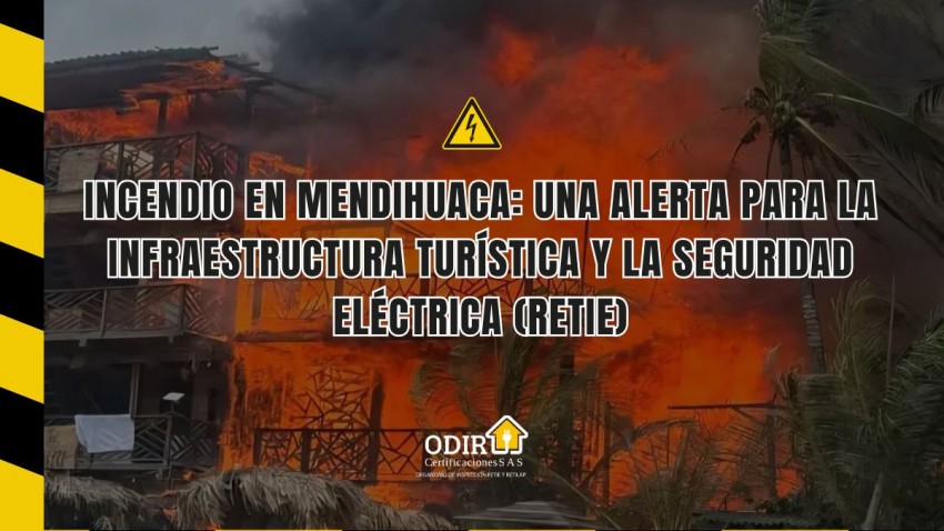 Incendio en Mendihuaca: una alerta para la infraestructura turística y la seguridad eléctrica (RETIE)