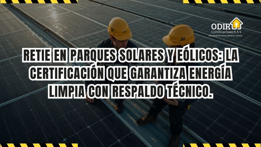 RETIE en parques solares y eólicos: la certificación que garantiza energía limpia con respaldo técnico.